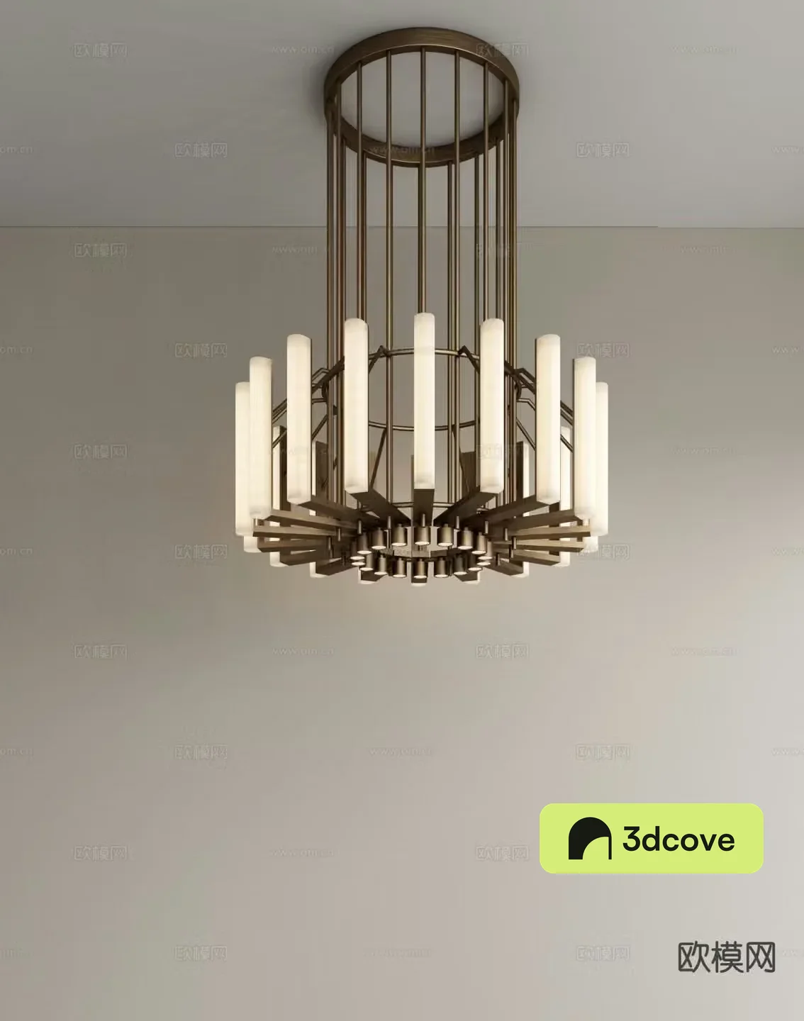 Light luxury multi-head chandelier metal chandelier