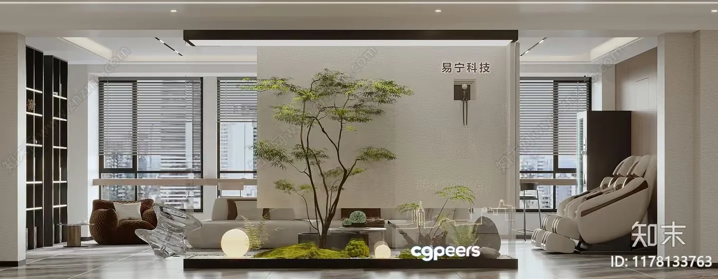 Modern Living Room 3D Model – 3037 – CORONA Render