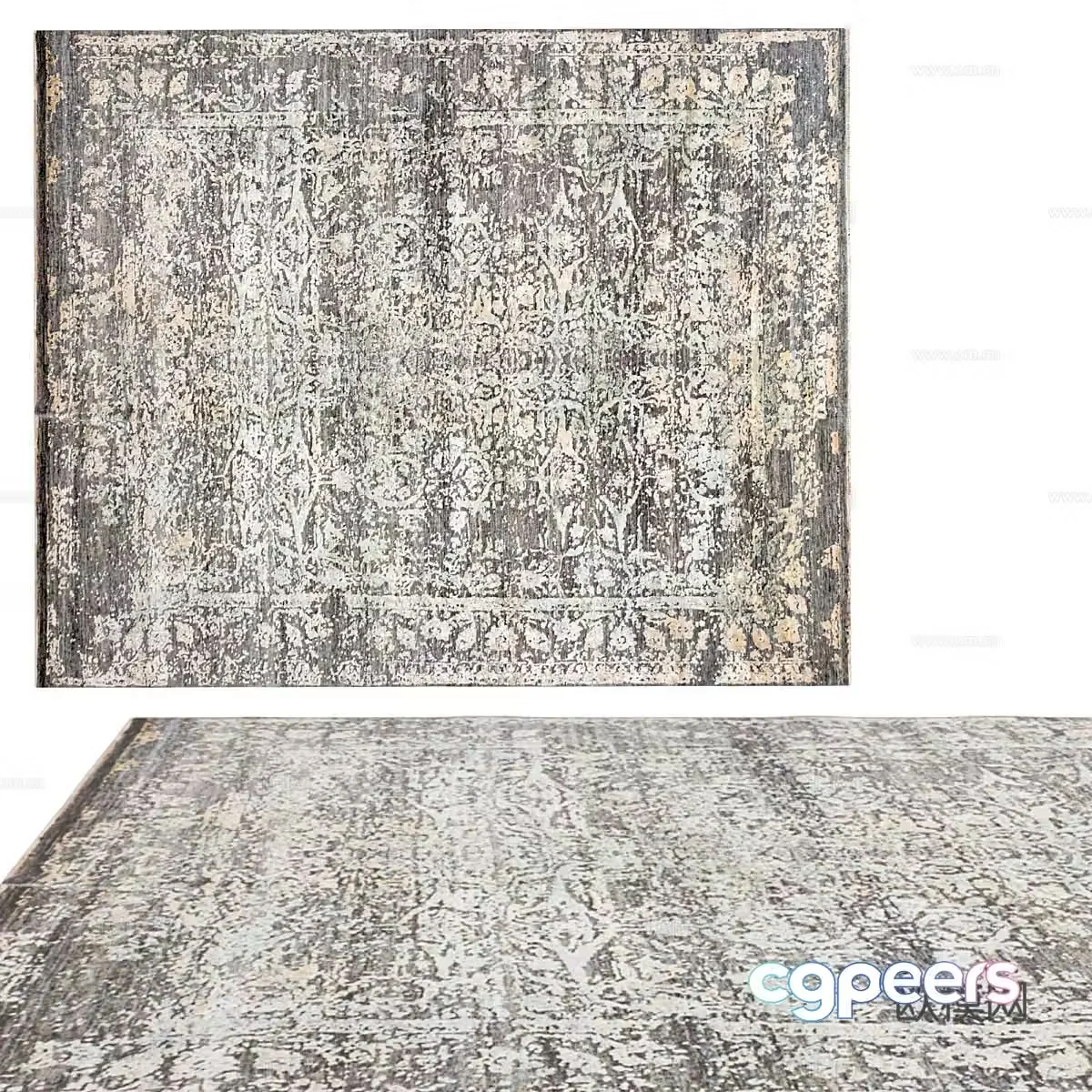 New Chinese style simple carpet carpet 3d model