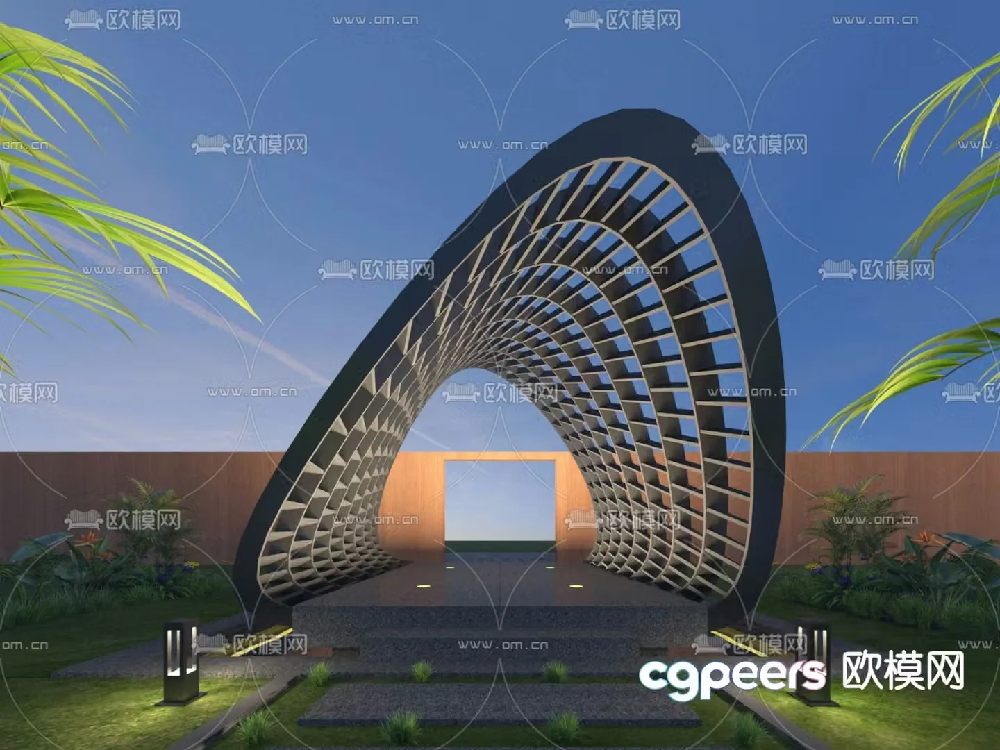 Landscape gallery special-shaped gallery 3D model