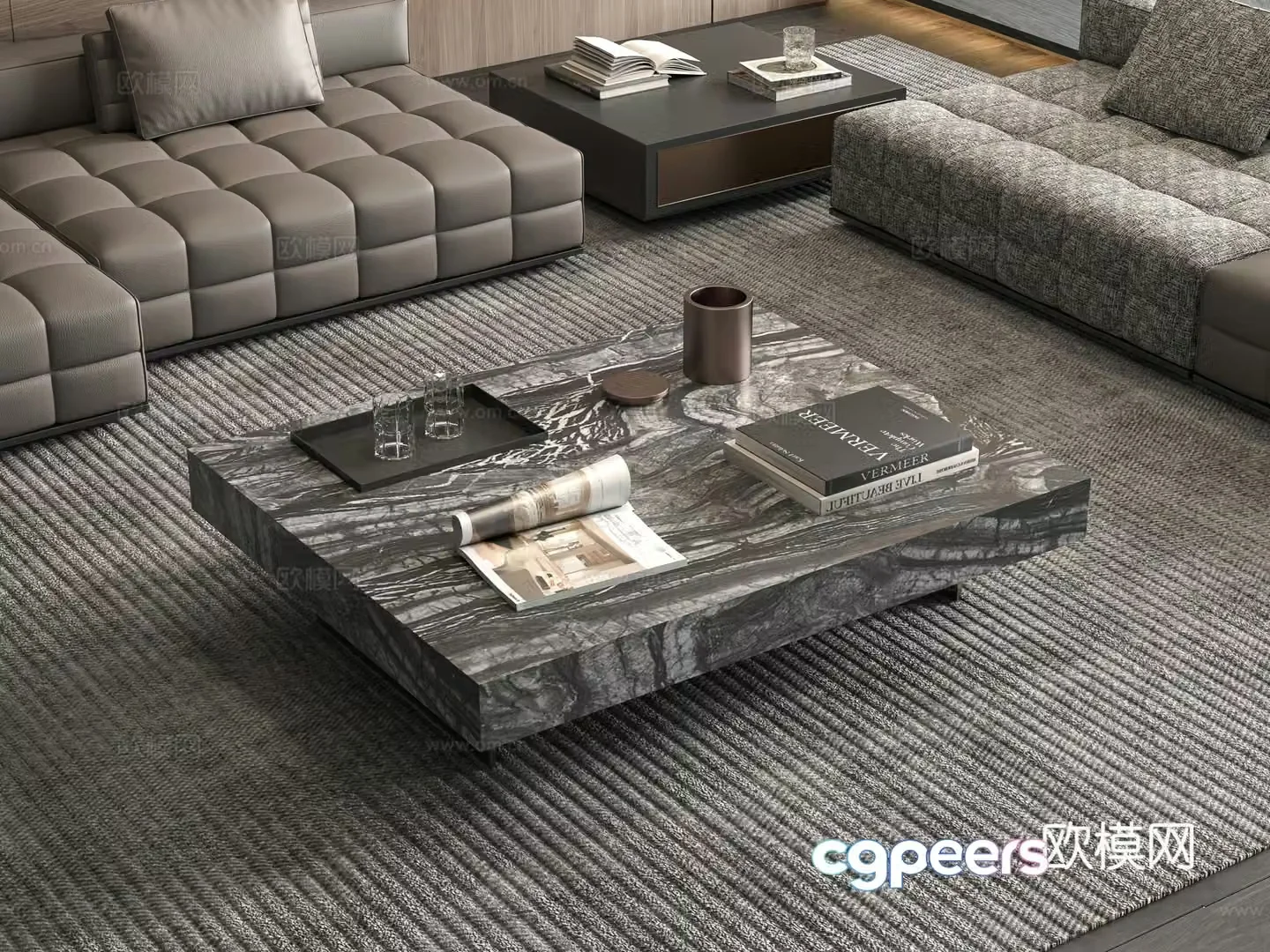 Modern coffee table 3d model