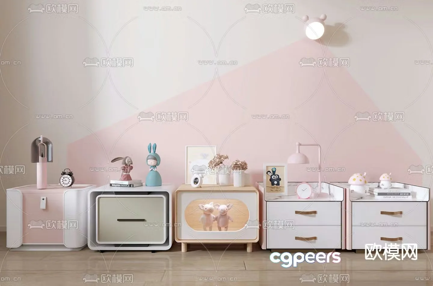 Children’s bedside table 3d model