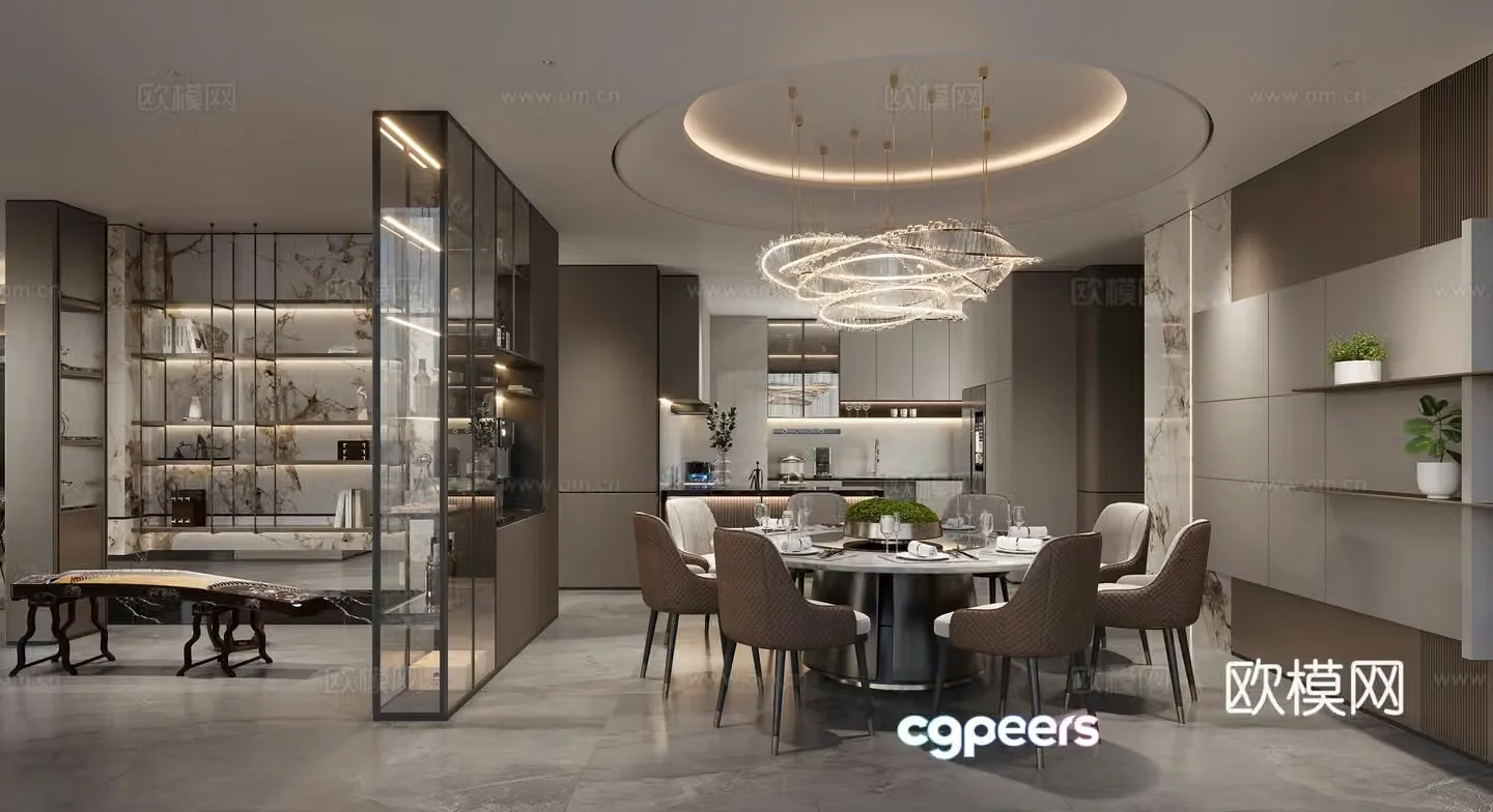 Modern restaurant 3d model
