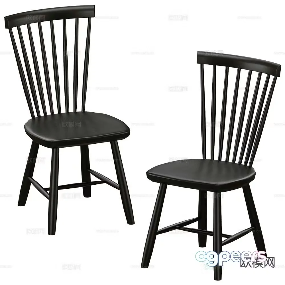 Stolab Nordic chair dining chair 3d model