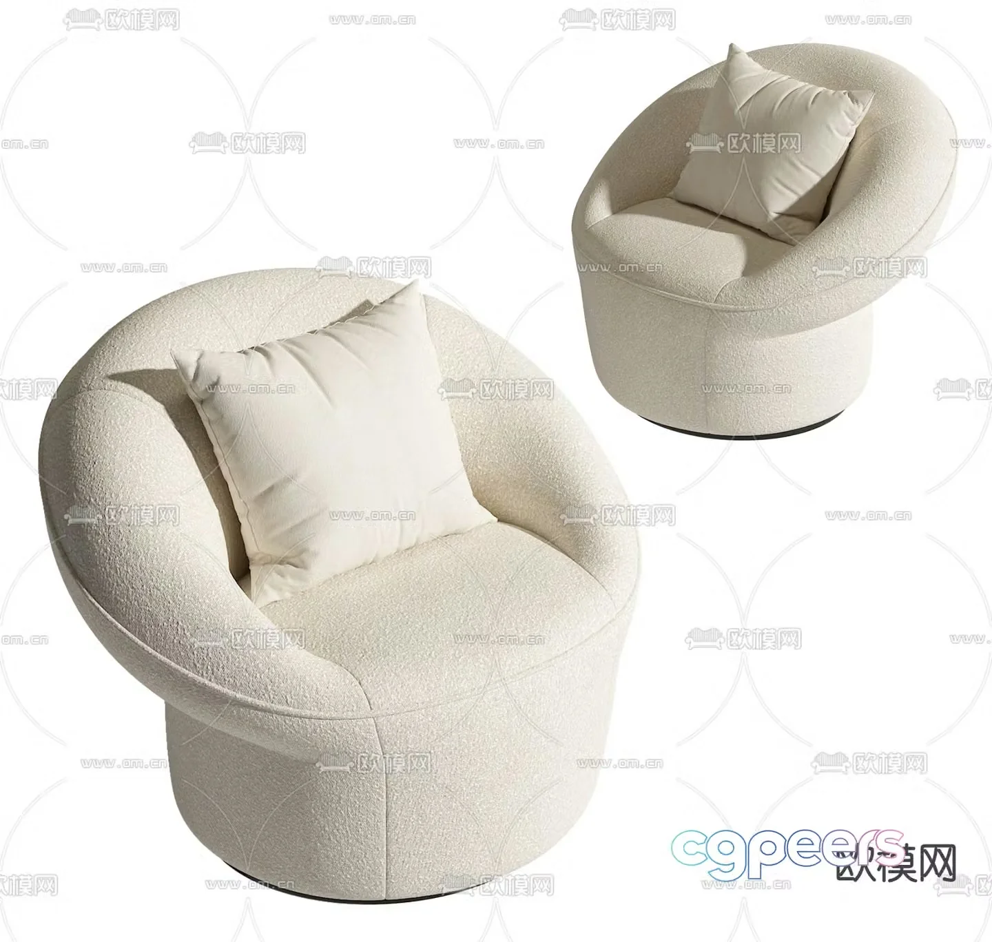 Single sofa 3d model