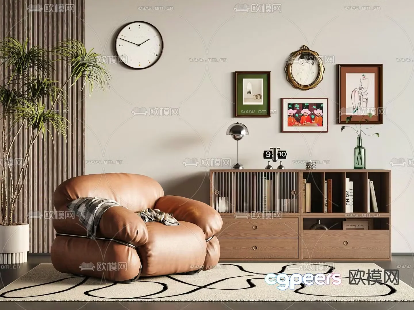 Medieval style leisure sofa 3d model