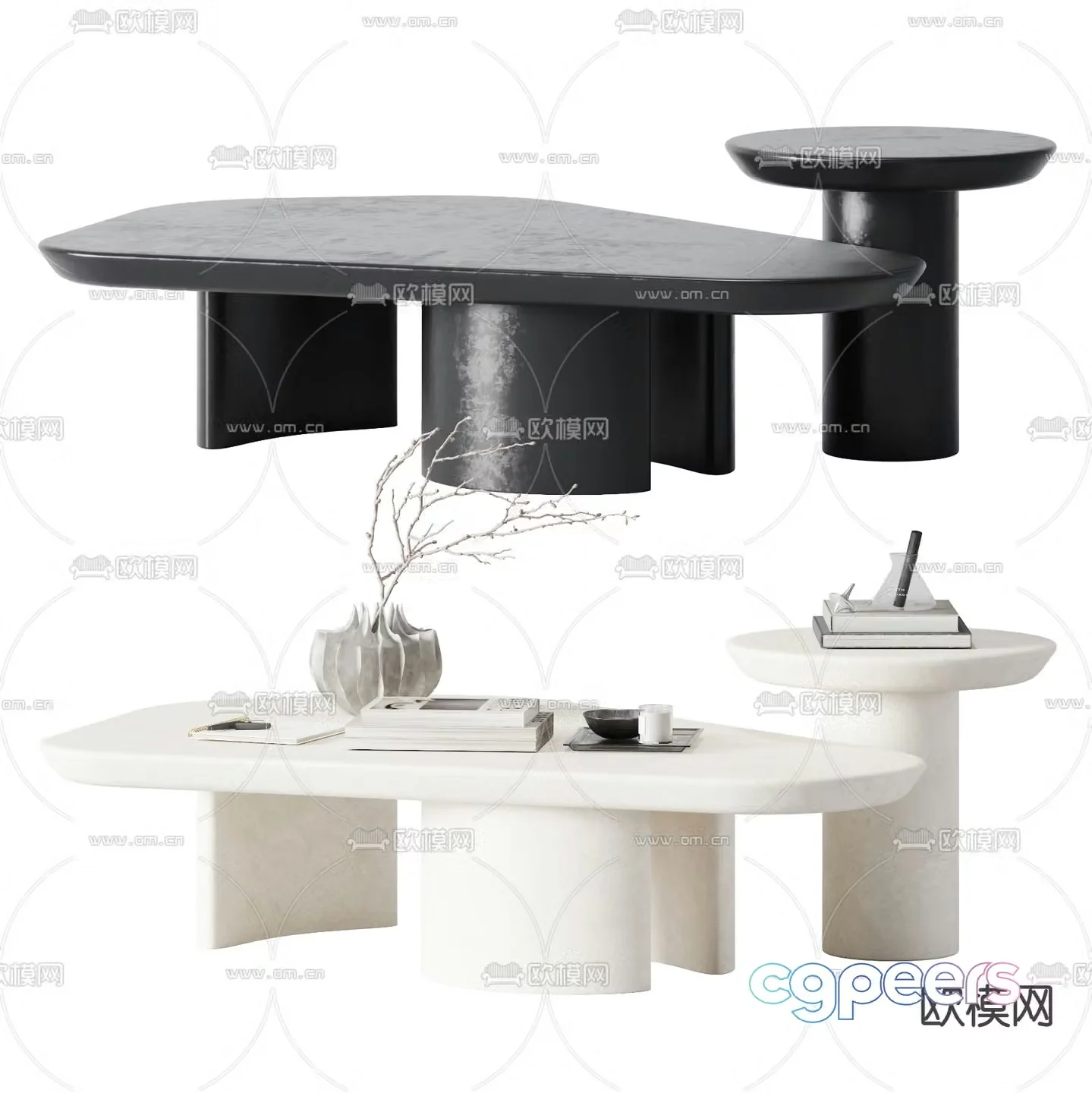 3D model of mother and child coffee table