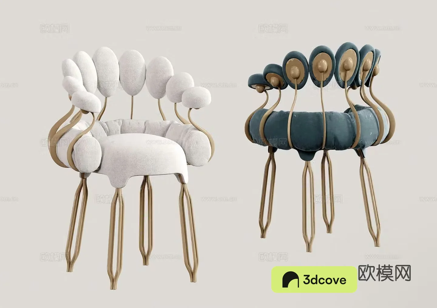 French single chair peacock shape chair leisure chair