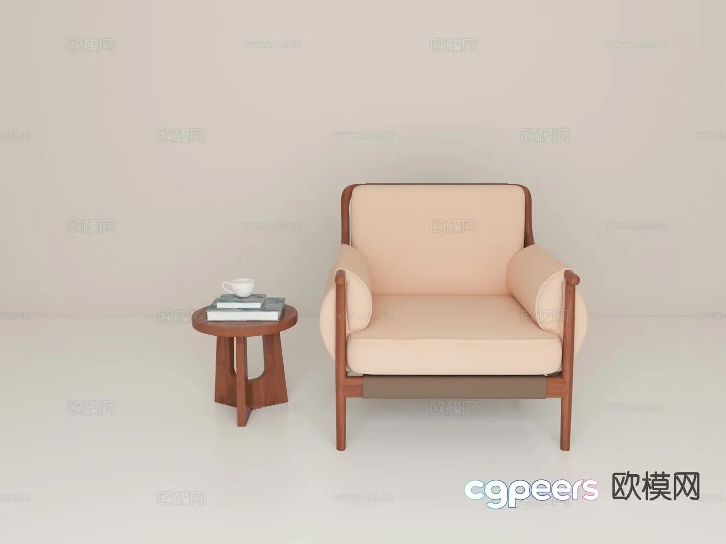 Medieval style chair leisure chair 3d model