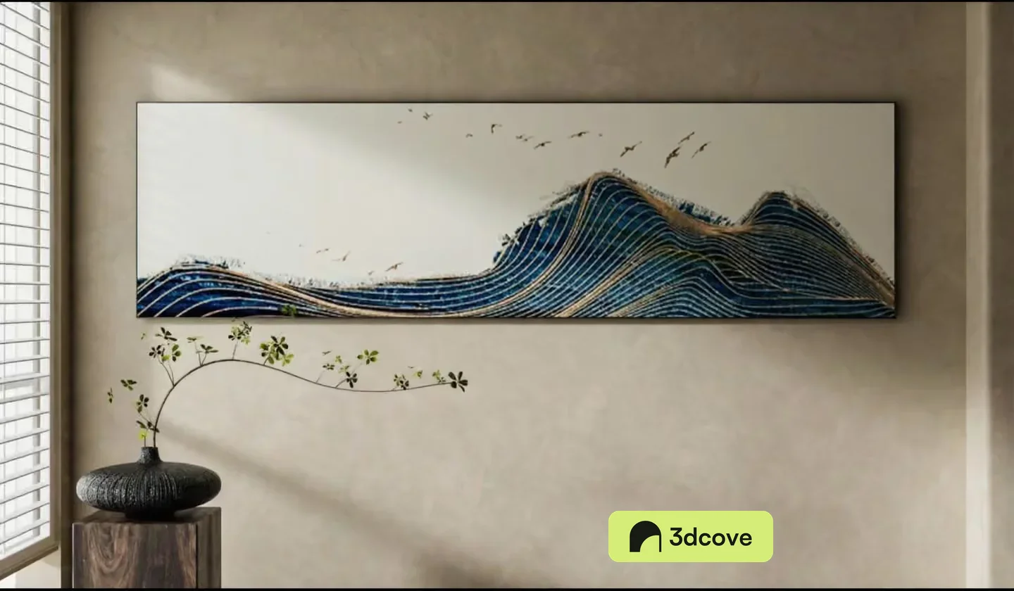 A Modern Painting Of A Wave