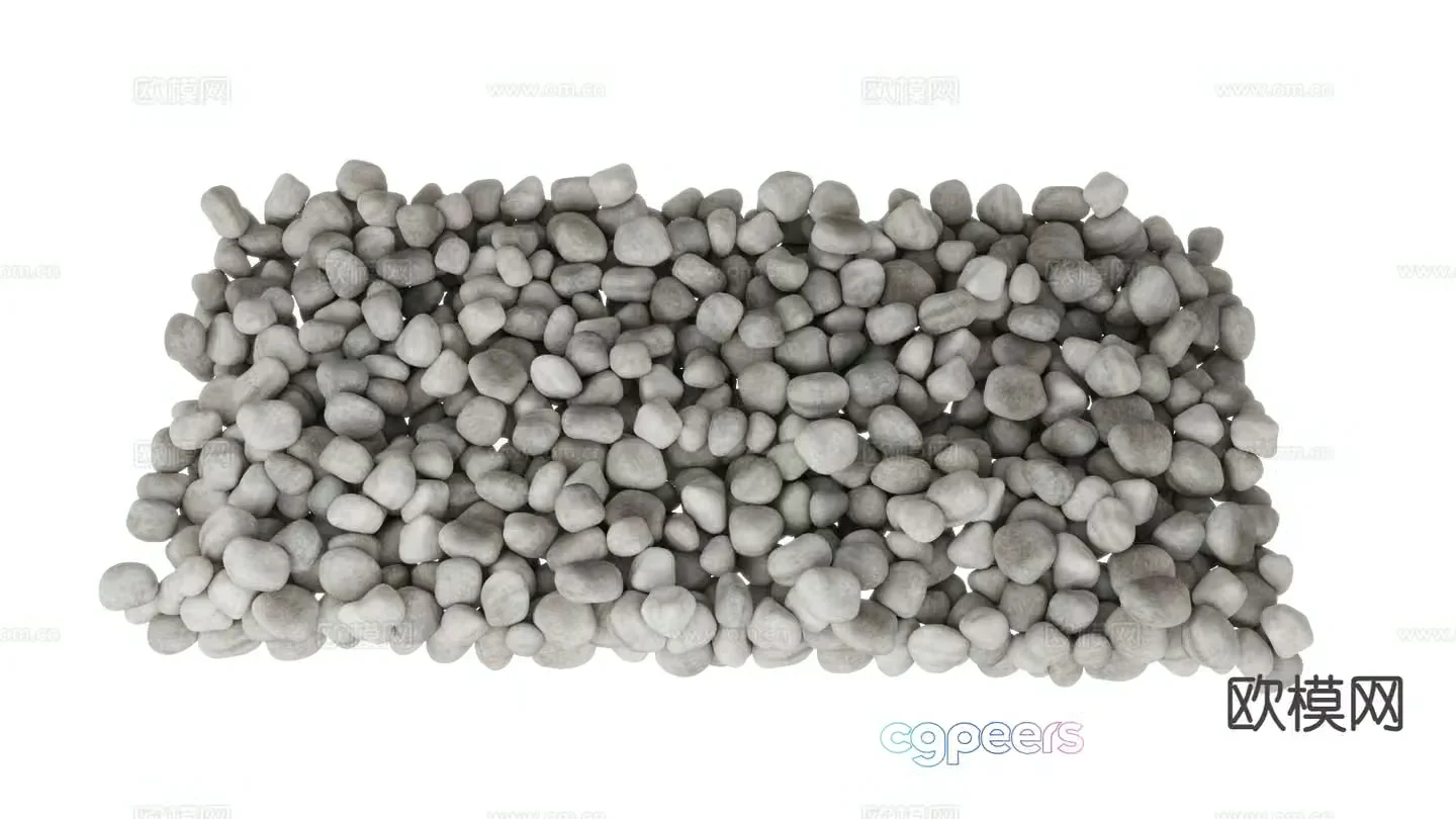 Pebbles Landscape Stone Gravel Beach Stone 3d model