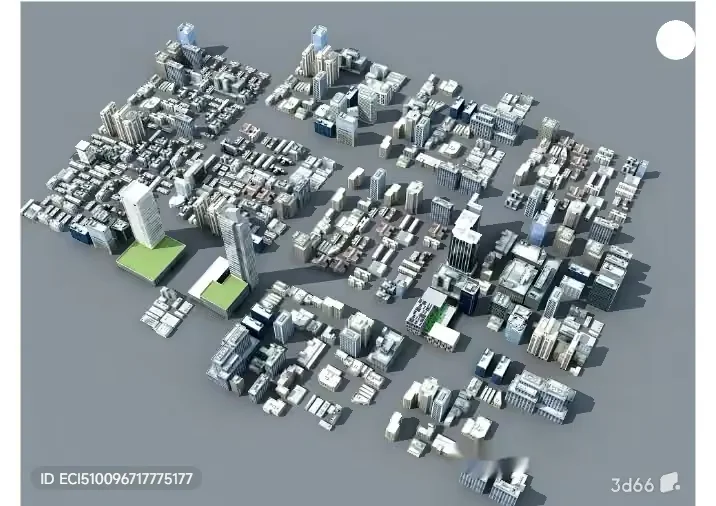 A 3D Cityscape 3D Model – 3657 – VRAY Render
