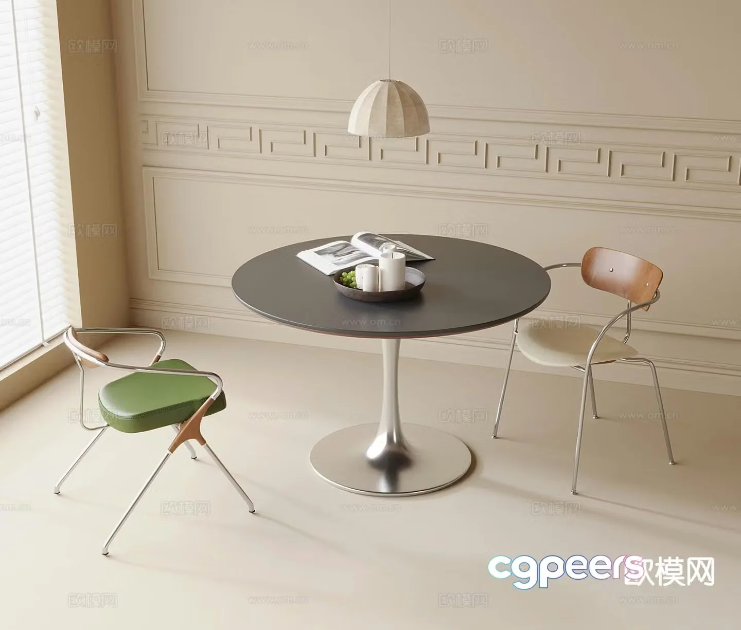 Modern leisure tables and chairs Negotiation tables and chairs 3d model