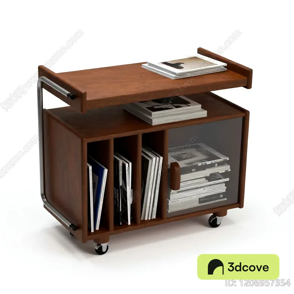 Mid-Century Modern Book Cart