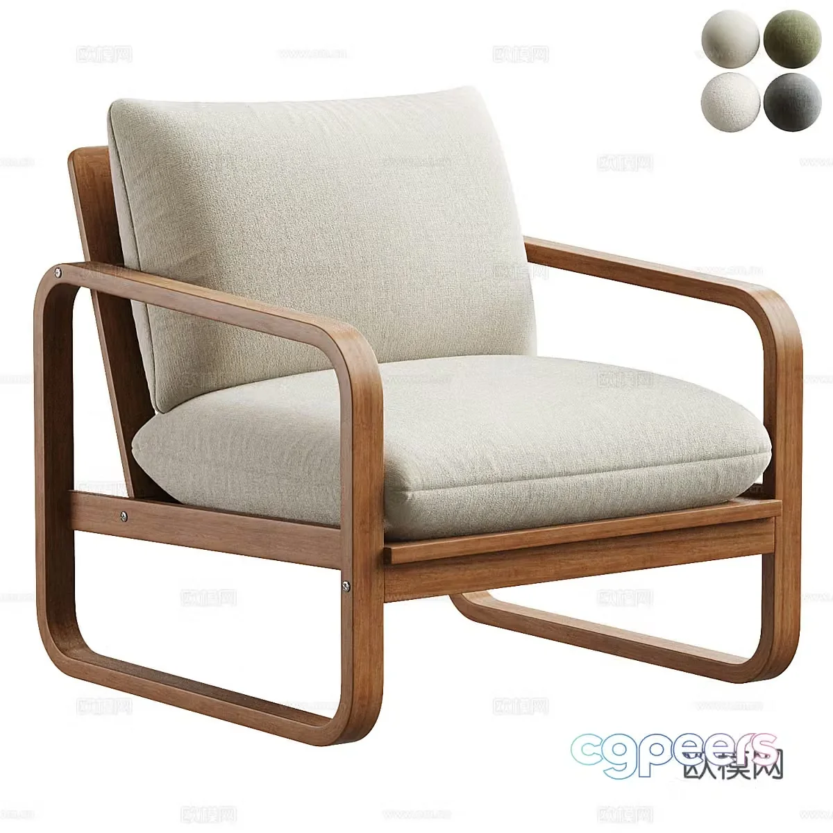 New Chinese style Sacaleta solid chair 3d model
