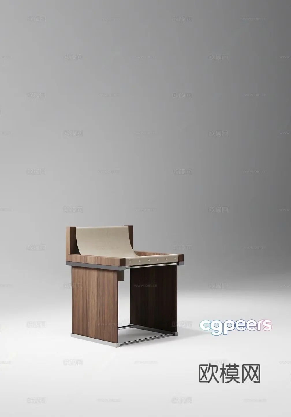 Retro medieval dining chair wooden chair modern minimalist other stool stool new Chinese stool 3d model