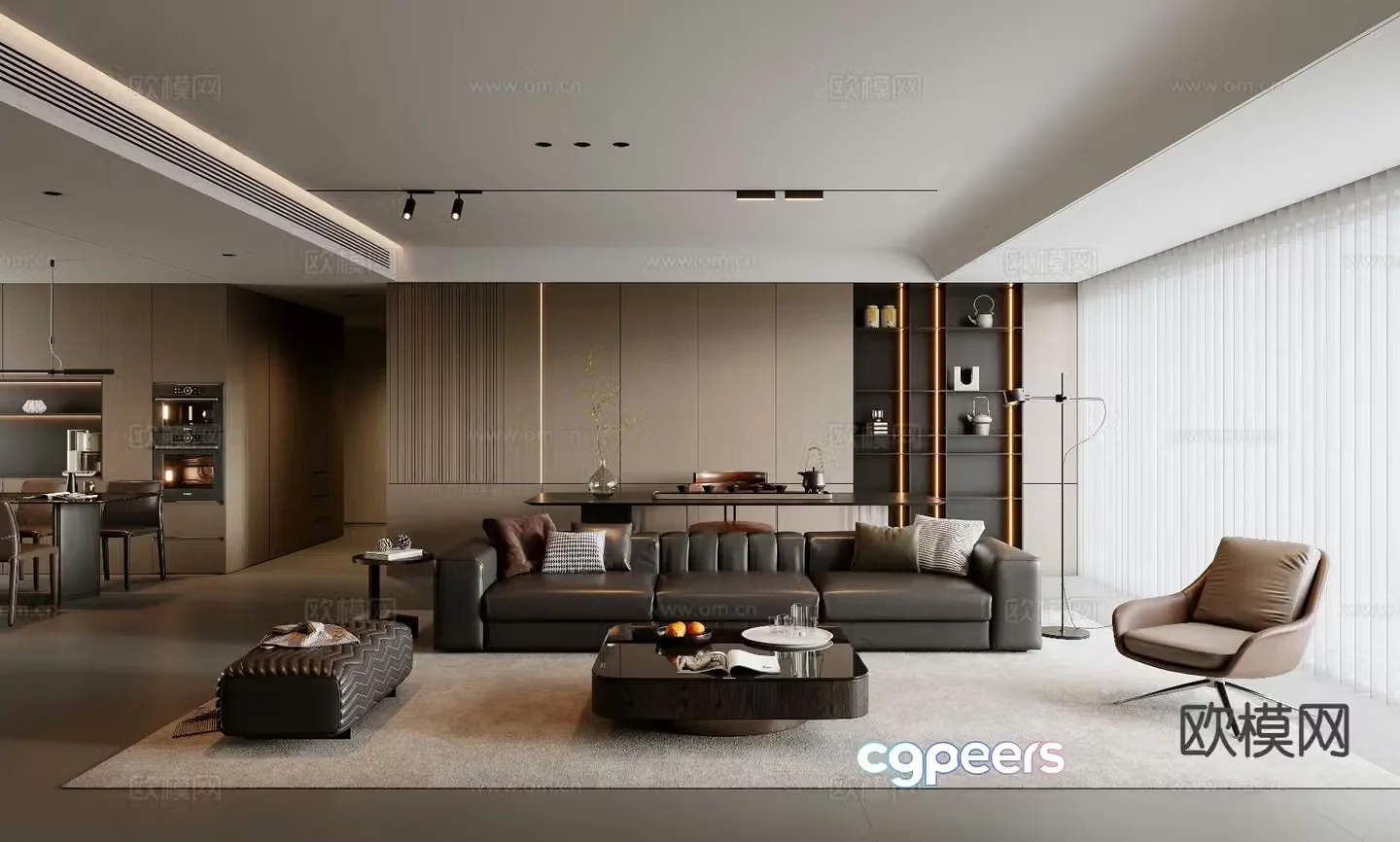 Italian living room 3d model