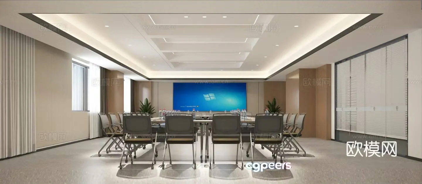 Modern conference room 3d model