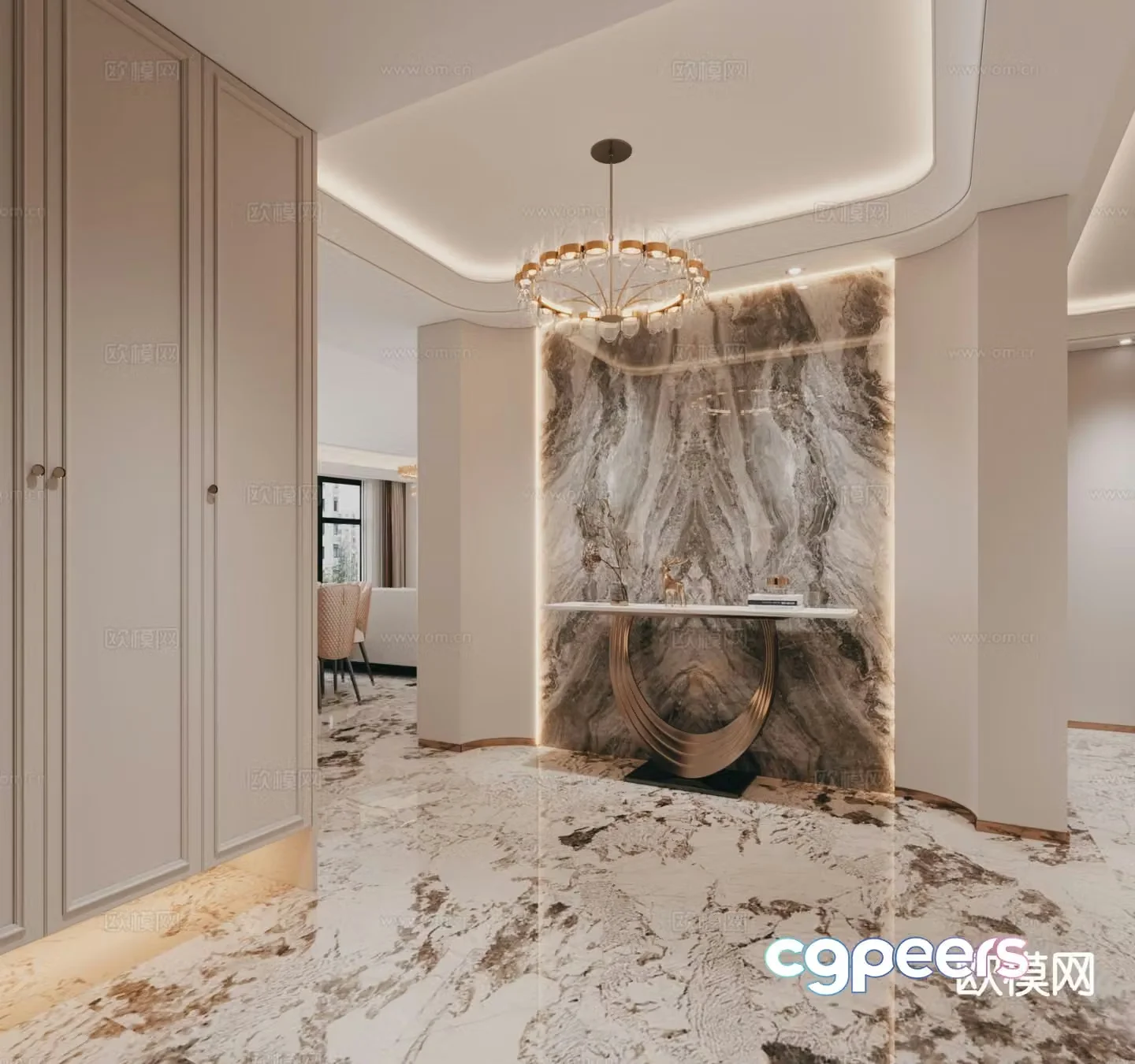 Modern entrance aisle 3D model