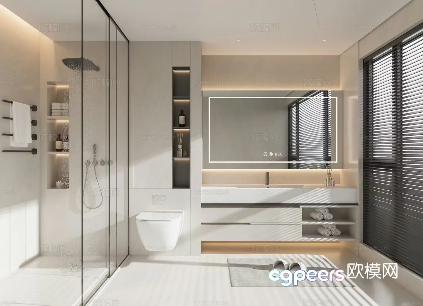 Modern bathroom bathroom 3d model