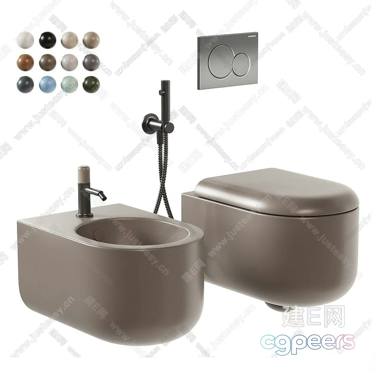 Modern Bathroom Fixtures 3D Model – 16372 – VRAY Render