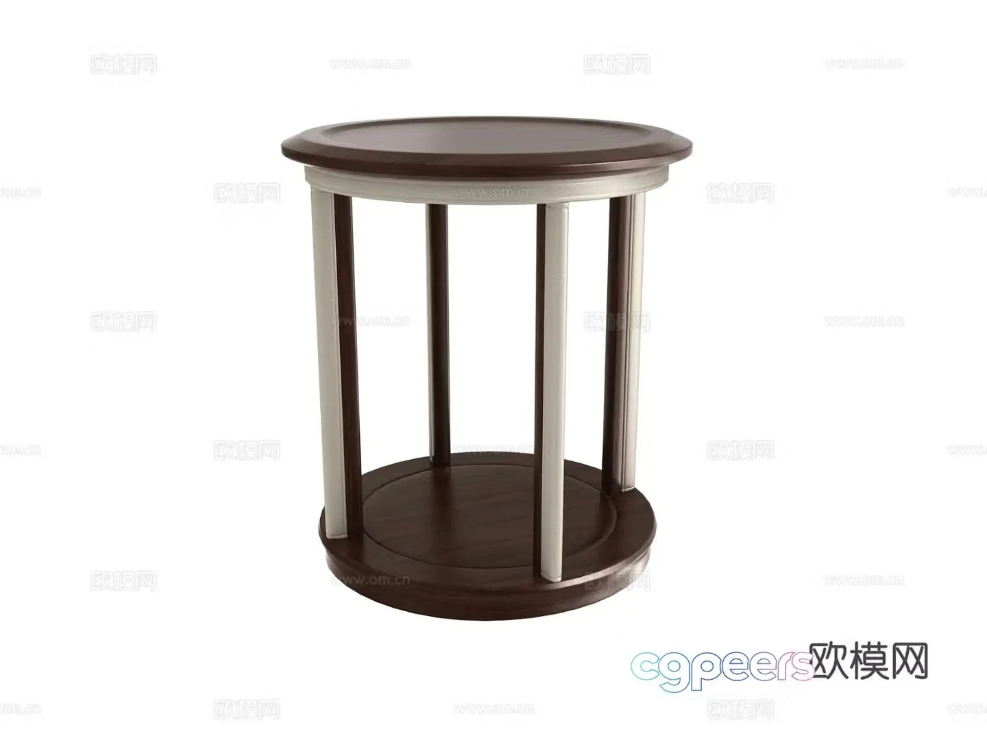 New Chinese style round table corner table side table 3D model