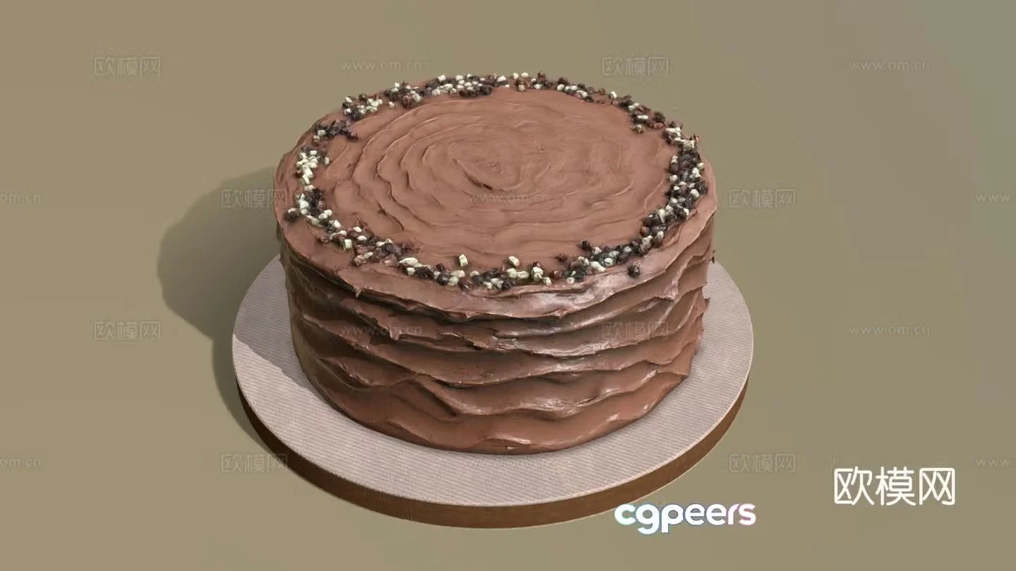 Food and drink Cream cake Birthday cake Chocolate cake Creative cake Food 3d model