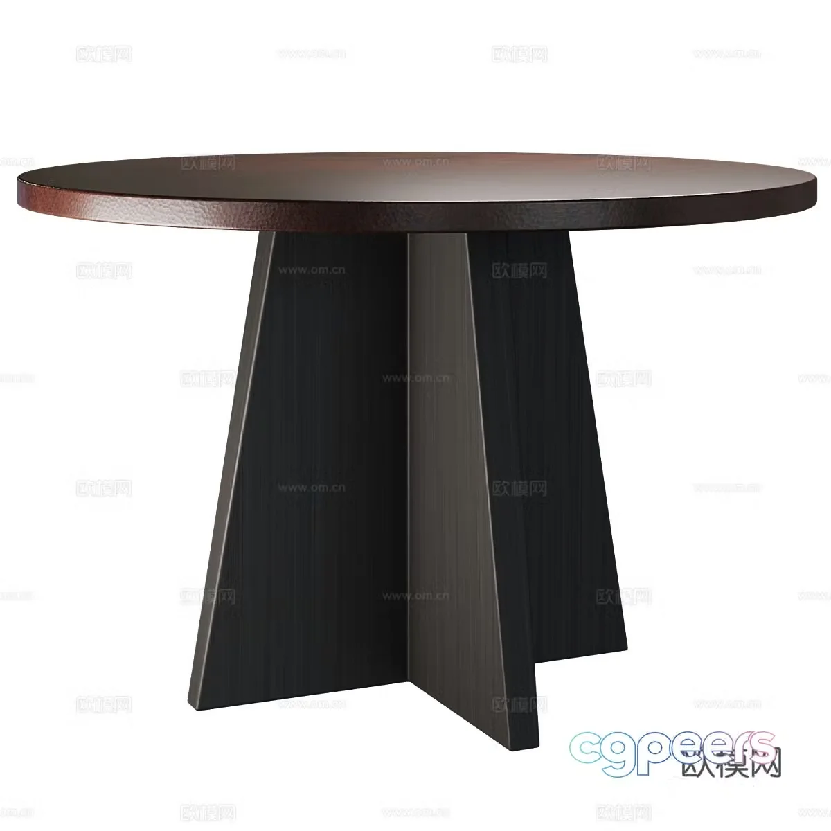 Modern dining table round table 3d model