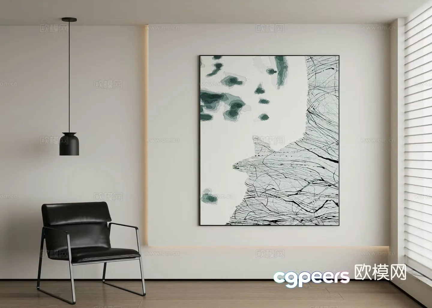 Modern decorative painting 3d model
