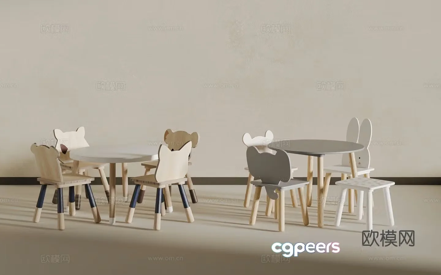 Children’s dining chair 3d model