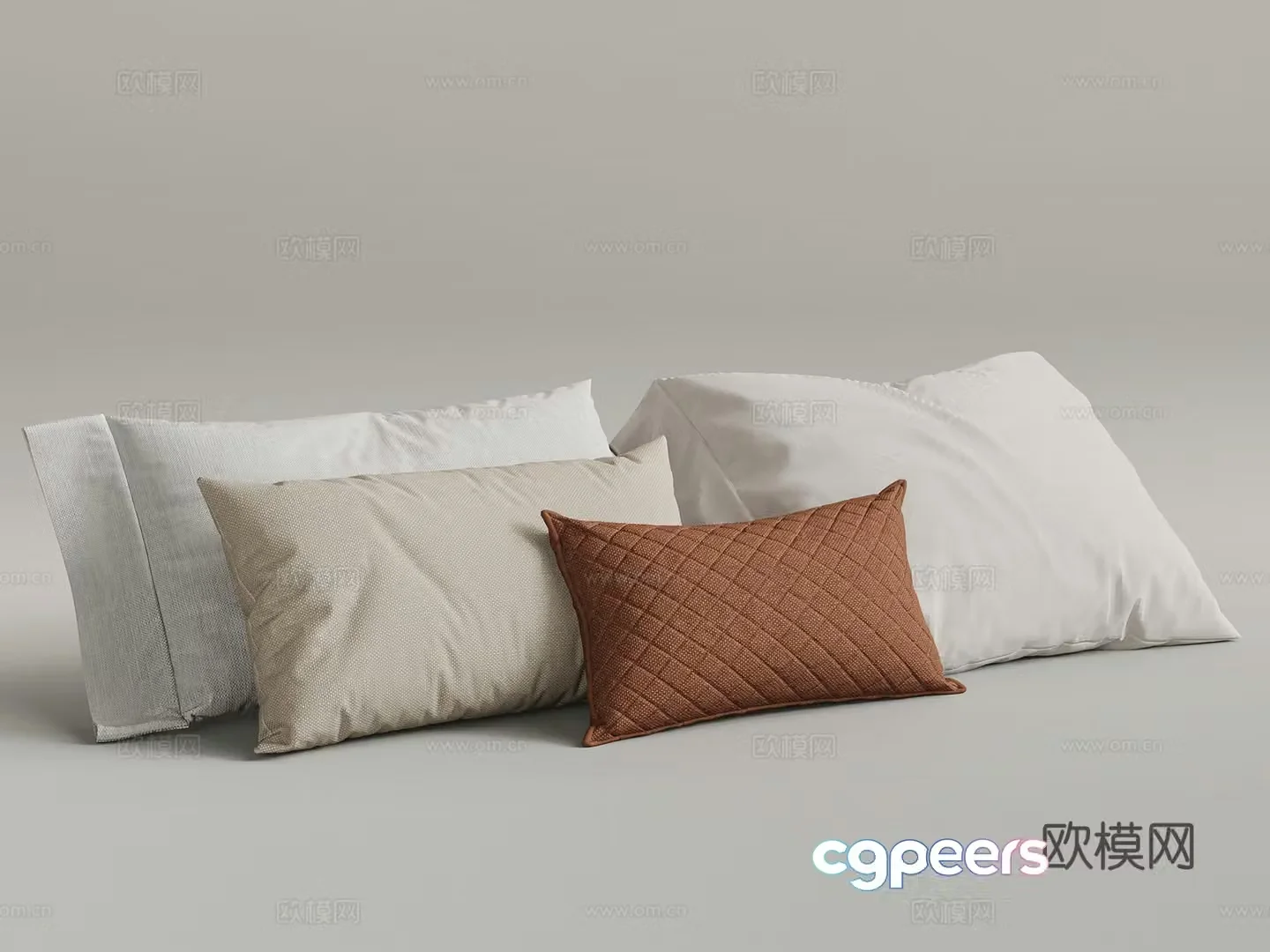 Modern pillow pillow combination 3D model