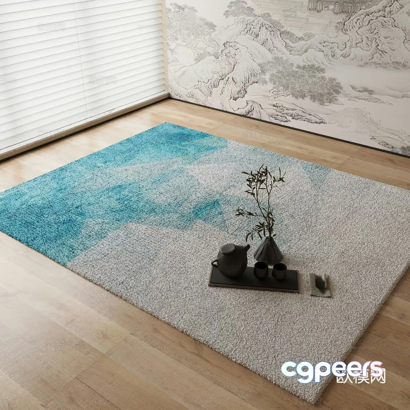 New Chinese carpet 3D model