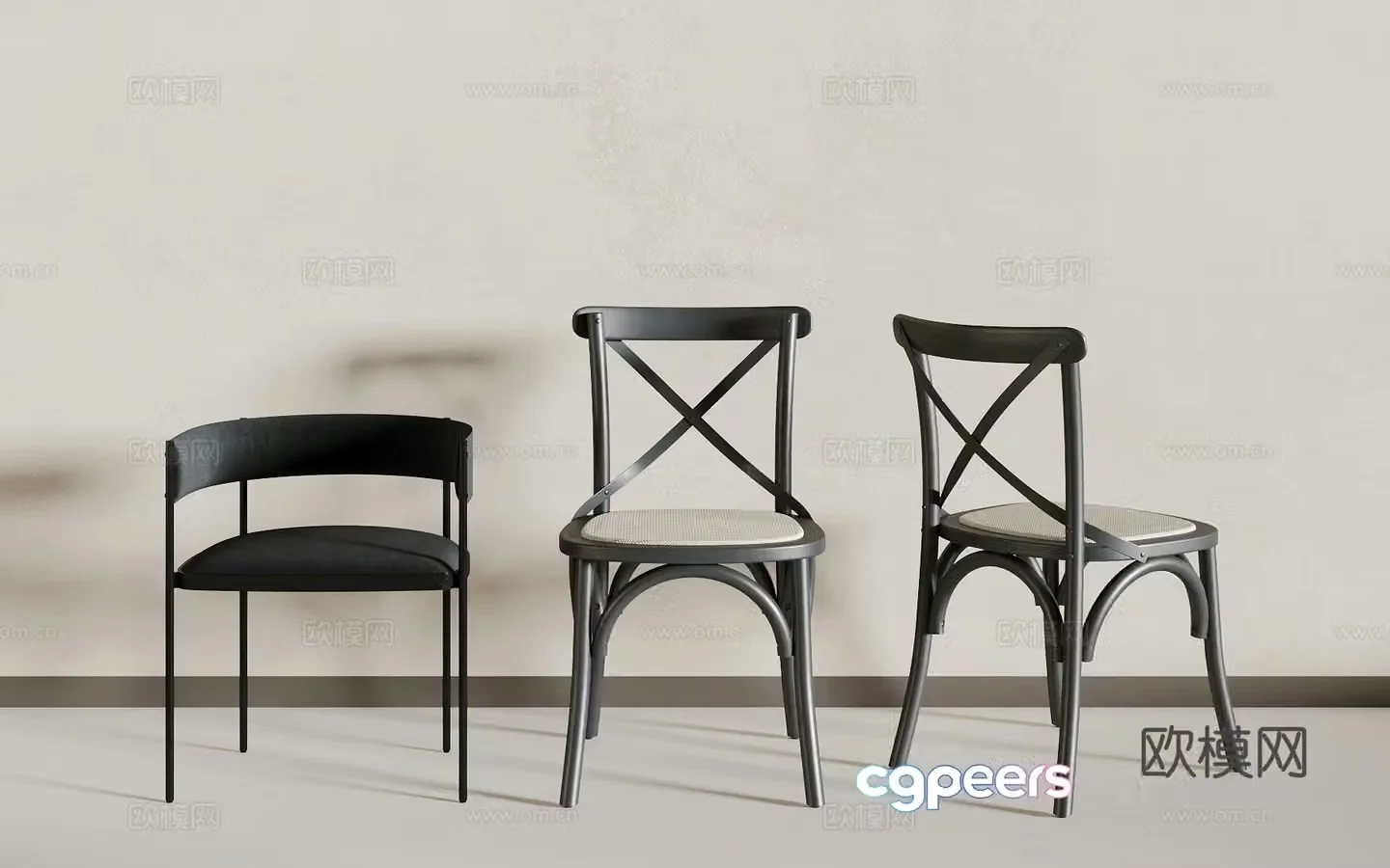Modern dining chair 3d model