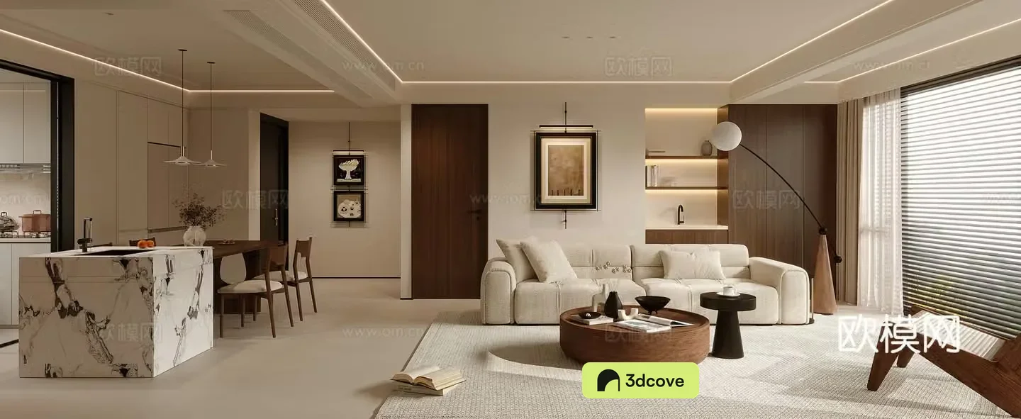 Modern Cream Living and Restaurant
