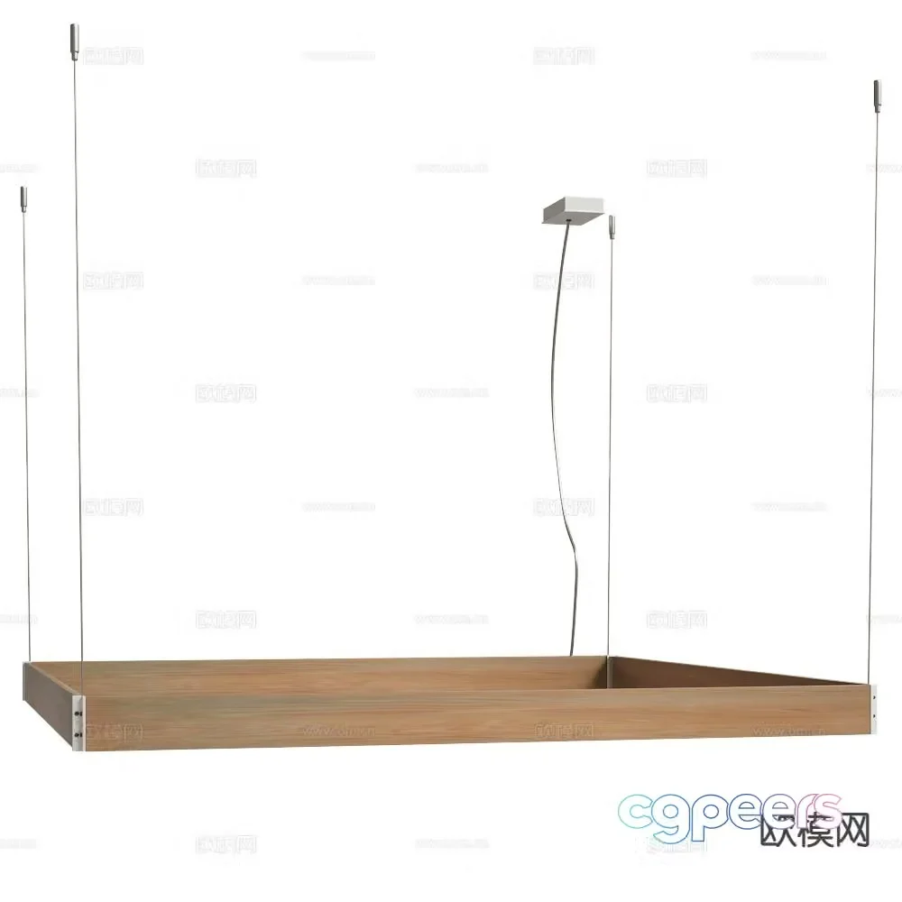 Minimalist chandelier square chandelier 3d model