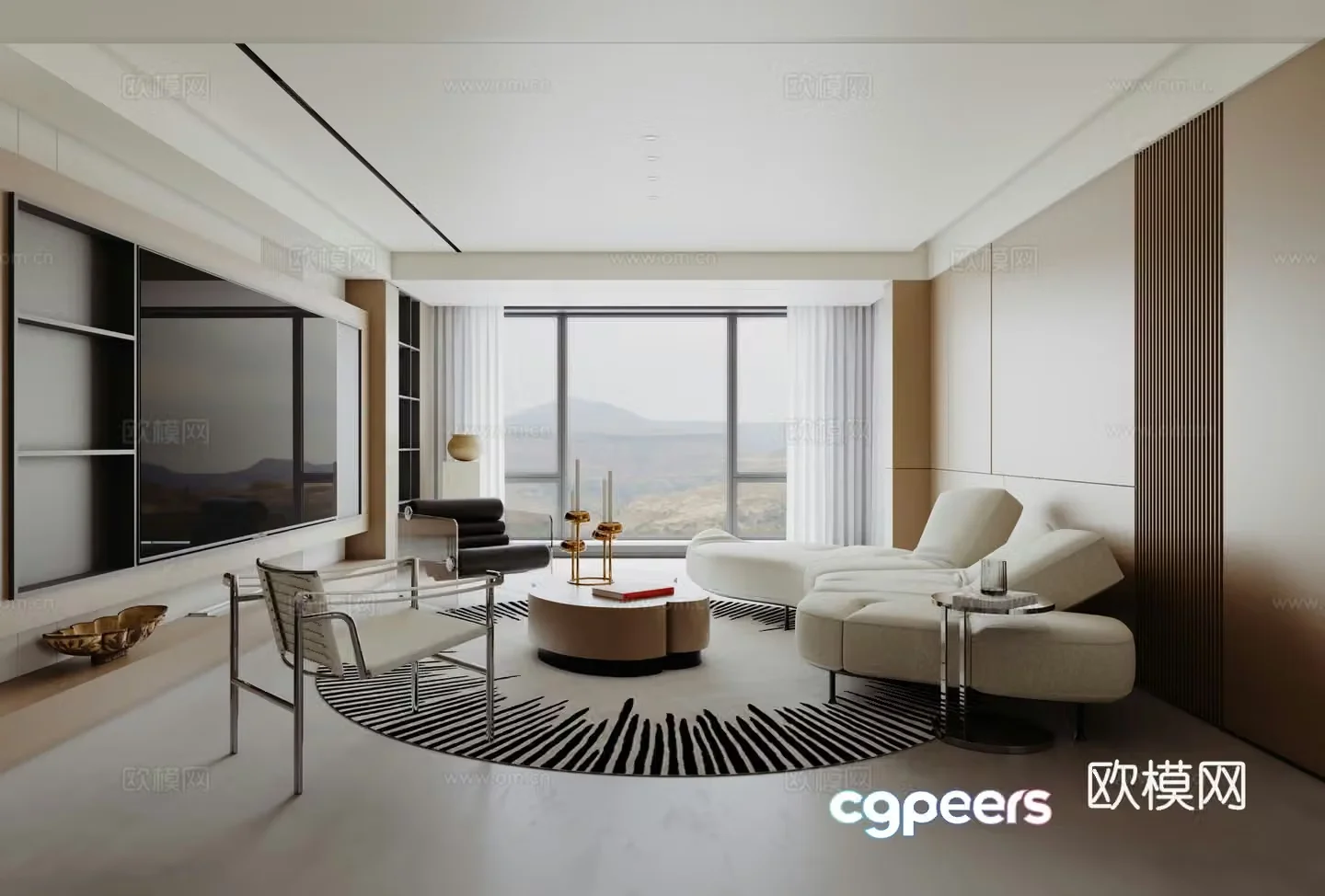 Modern living room 3d model