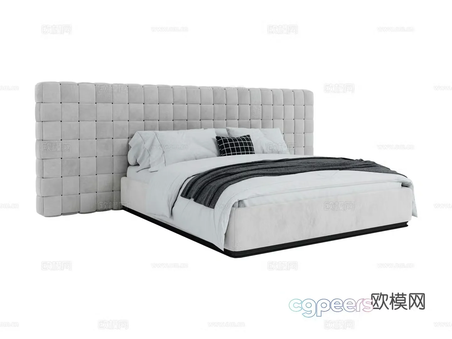 visionnaire double bed 3d model