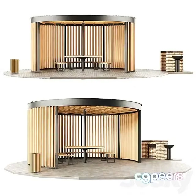 3ds Max Free – Barbecue gazebo