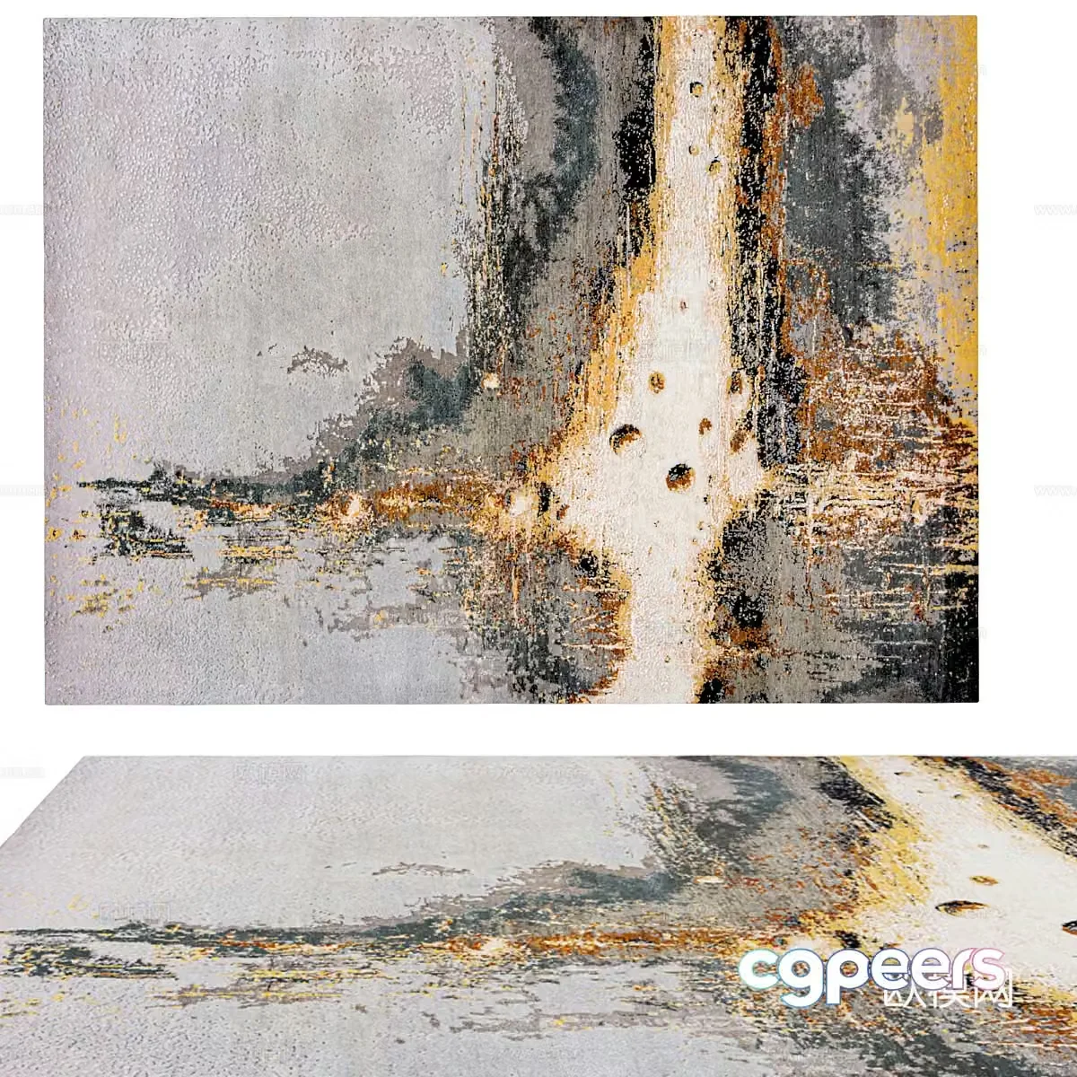 New Chinese style simple carpet carpet simple carpet living room carpet 3d model