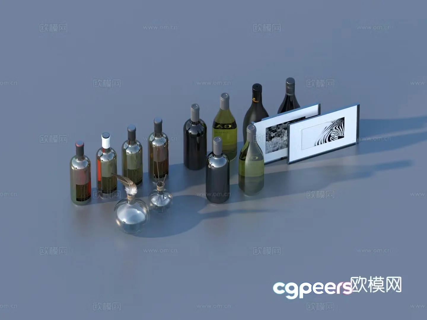 Wine wine bottle red wine foreign wine wine 3d model