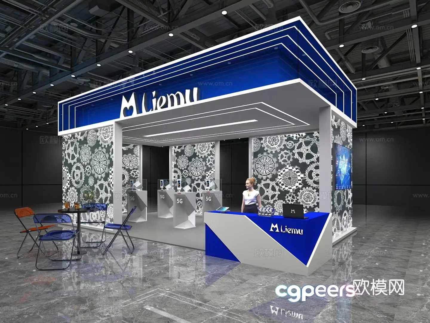 Modern exhibition 3d model