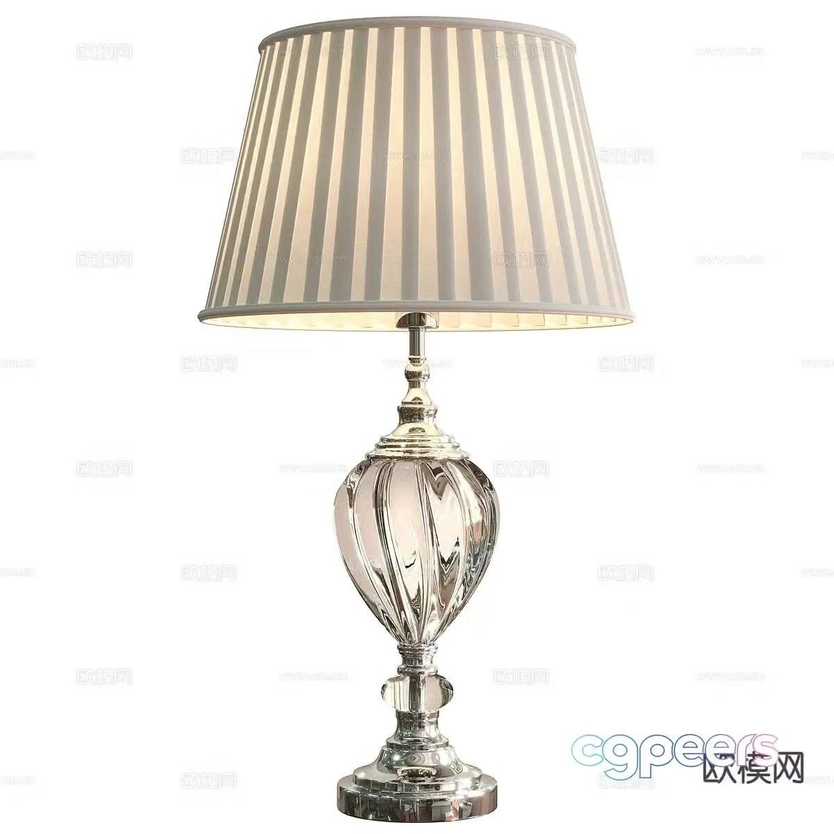 Simple European desk lamp 3d model