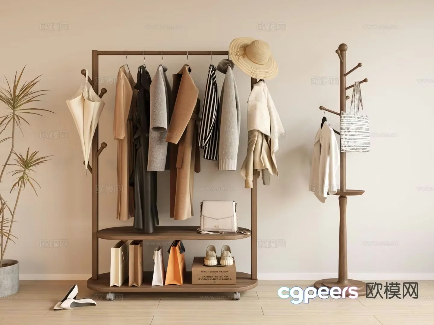 Wasabi hanger clothes hook 3d model