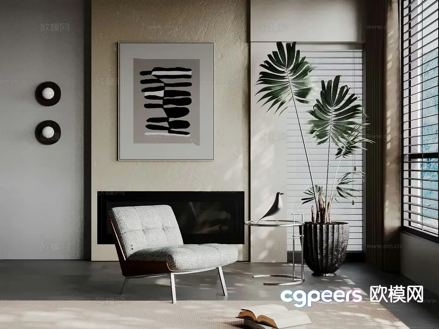 Modern leisure chair chair 3d model