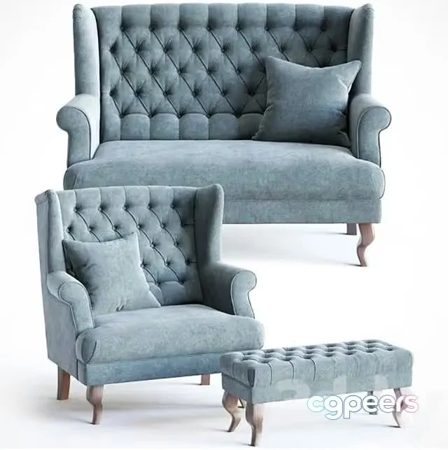 3ds Max Free – Stockholm, sofa fabric armchair
