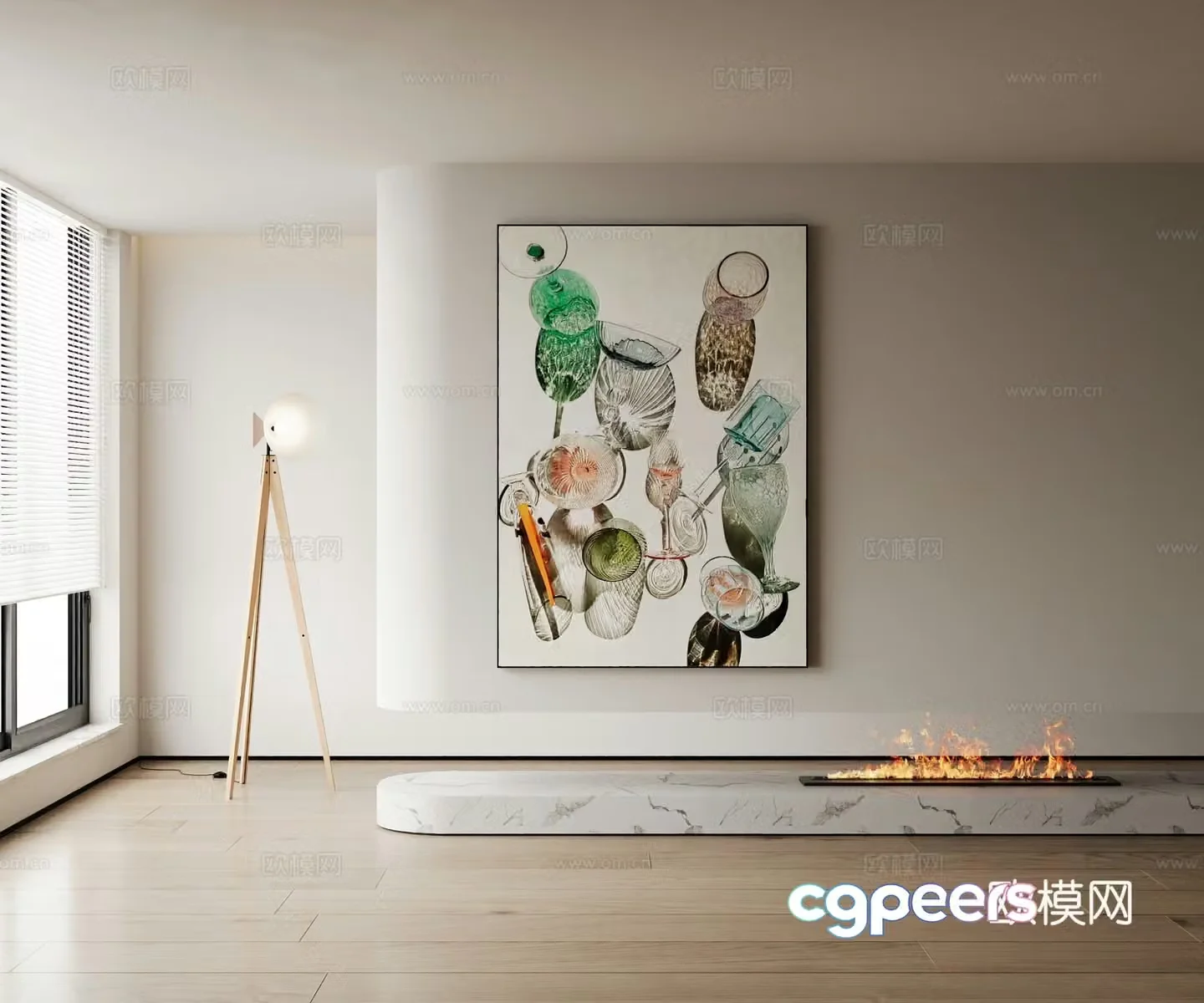 Modern decorative painting 3d model