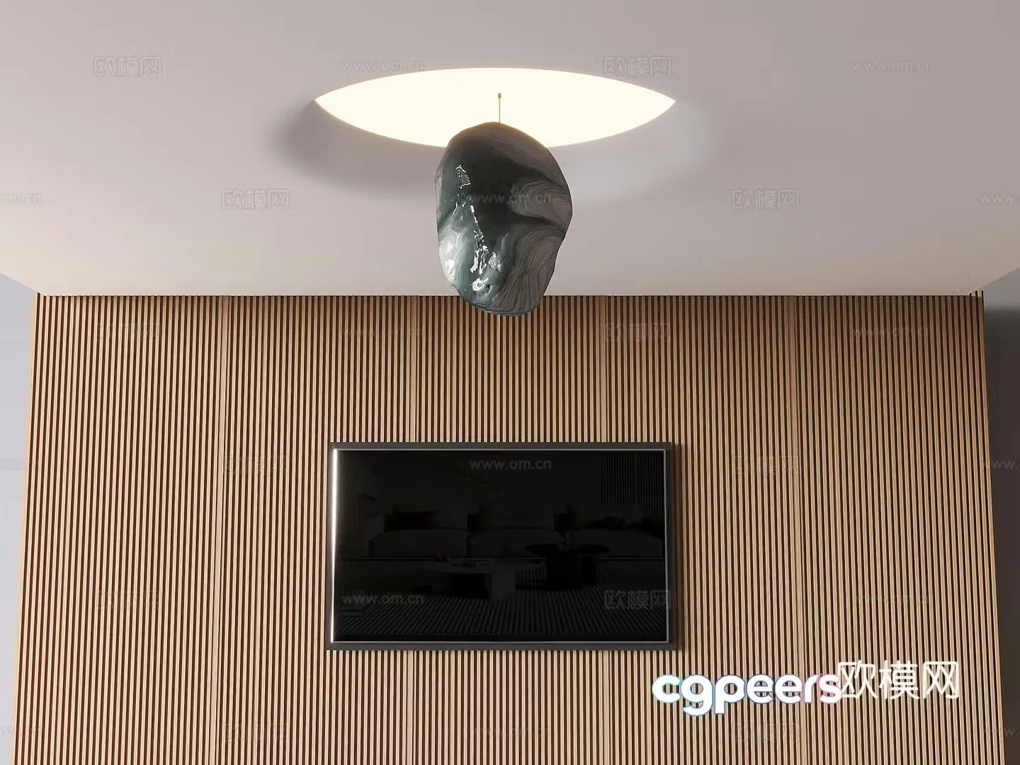 Soft film ceiling round luminous light film ceiling 3d model