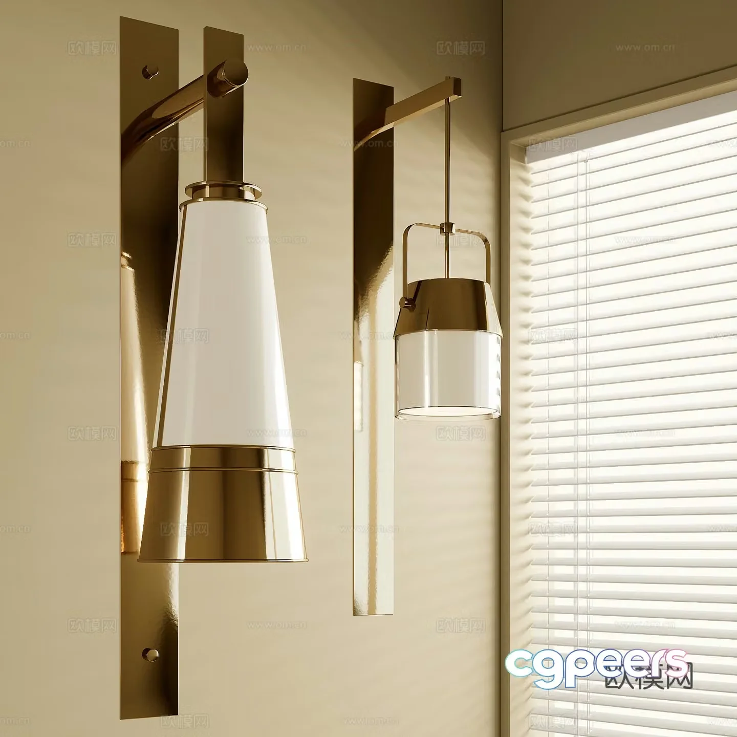 New Chinese wall light 3D model