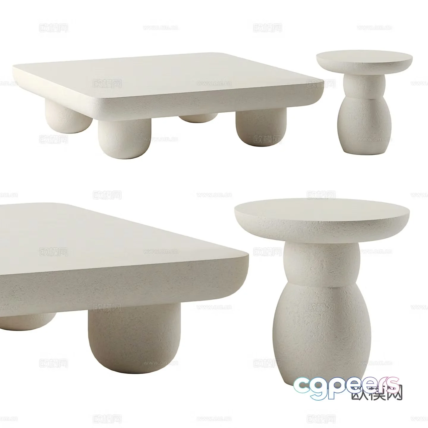 Lulu Georgia mother-in-law coffee table 3d model
