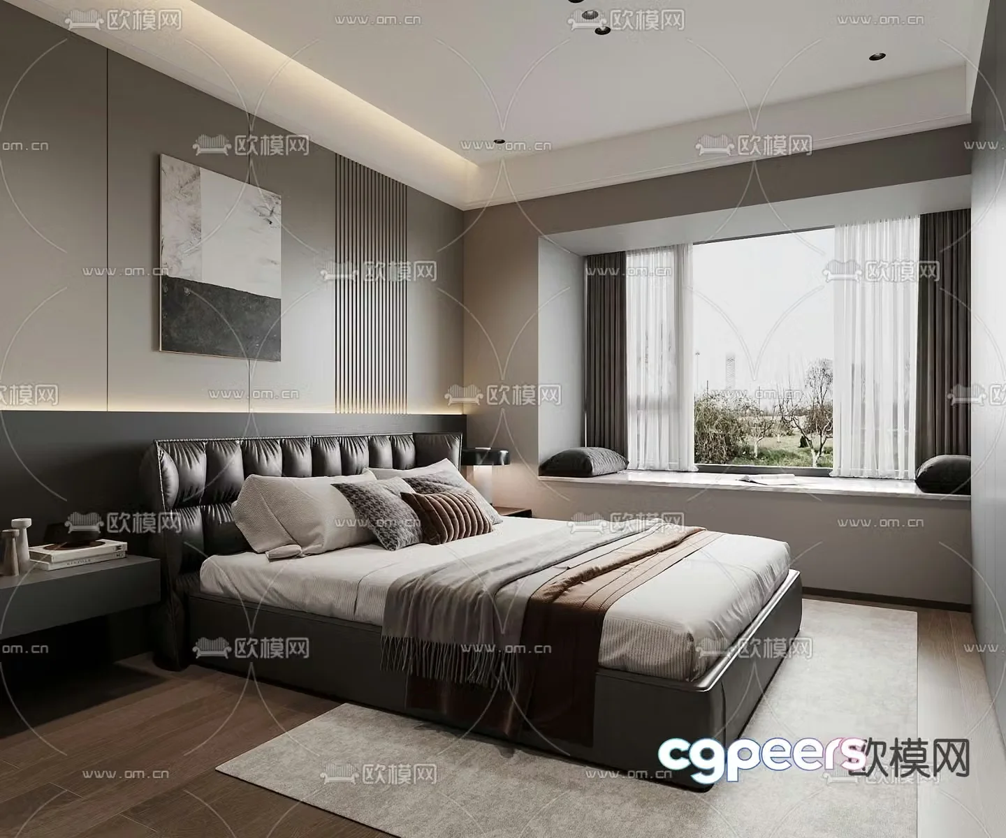 Italian bedroom master bedroom 3d model